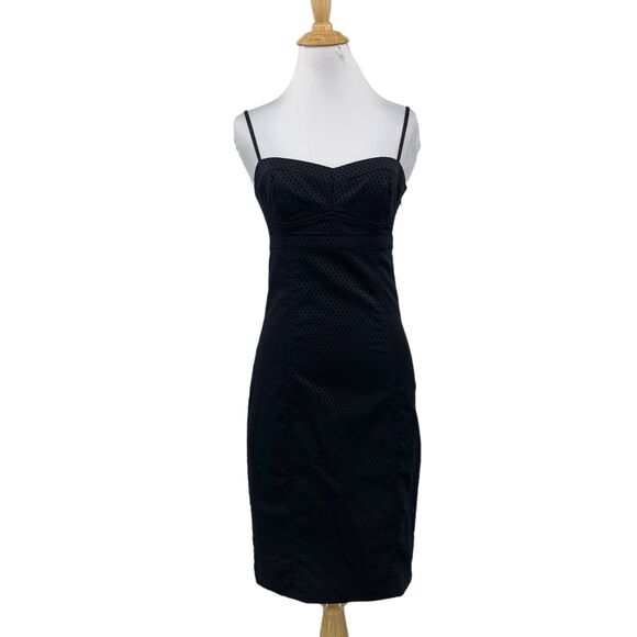 T Alexander Wang Dress Womens Small Black Zip Up Lined Sweetheart Textured Lined - Picture 1 of 13